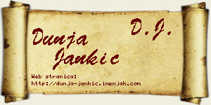Dunja Jankić vizit kartica
